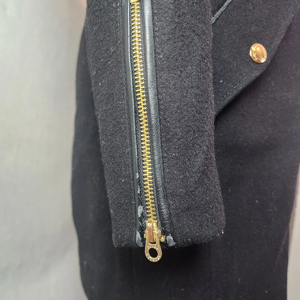 Vintage Juicy Couture Wool Melton Pea Coat Women's XS Goth EMO Classic Bougie